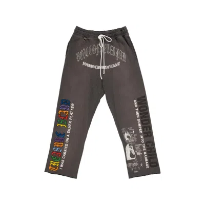 Paly Hollywood Bobby Driscoll Graphic-print Track Pants In Gray