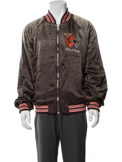 Pre-owned Paly Hollywood Bomber Jacket W/ Tags In Brown