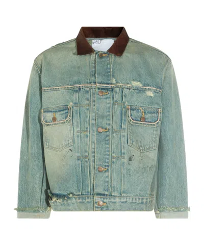 Paly Hollywood Buffalo 66 Denim Jacket In Green