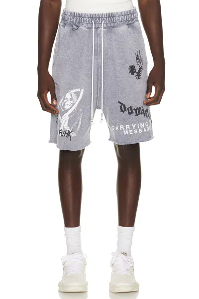Paly Hollywood Carry The Message Sweat Short In Gray