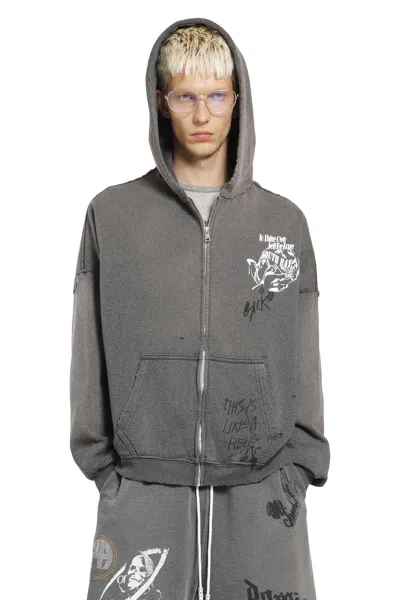 Paly Hollywood Carrying The Message Zip-up Hoodie In Gray
