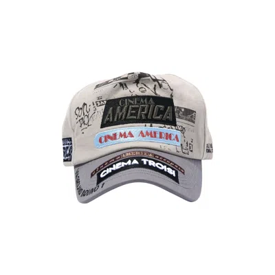 Pre-owned Paly Hollywood Cinema Troisi 5 Panel Hat 'light Grey' | Men's Size Onesize In Gray