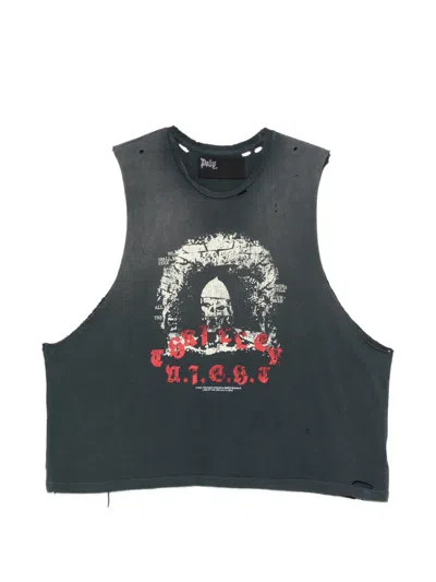 Paly Hollywood Distressed Graphic T-shirt In Black