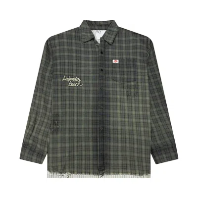 Pre-owned Paly Hollywood Dockweiler Flannel Overshirt 'navy' | Blue | Men's Size Xxl