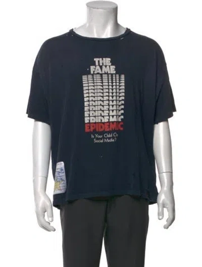 Pre-owned Paly Hollywood Fame Epidemic Graphic Print T-shirt In Blue