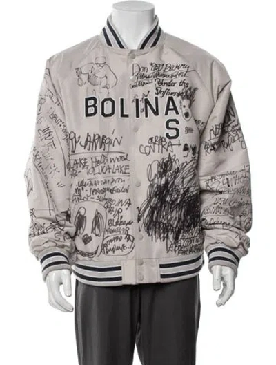 Pre-owned Paly Hollywood Graphic Print Bomber Jacket In Multi