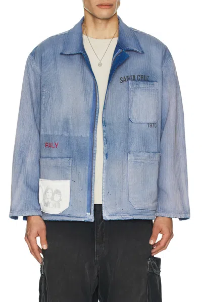 Paly Hollywood Holy City Work Shirt In Blue