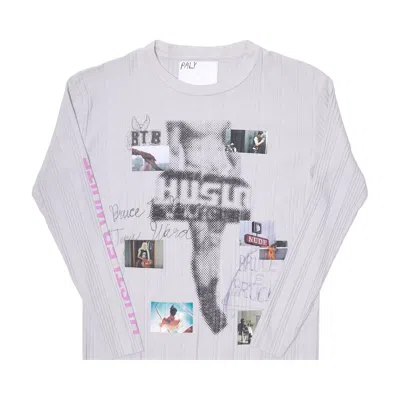 Pre-owned Paly Hollywood Hustlr Rib Long-sleeve Tee 'white' | Men's Size S