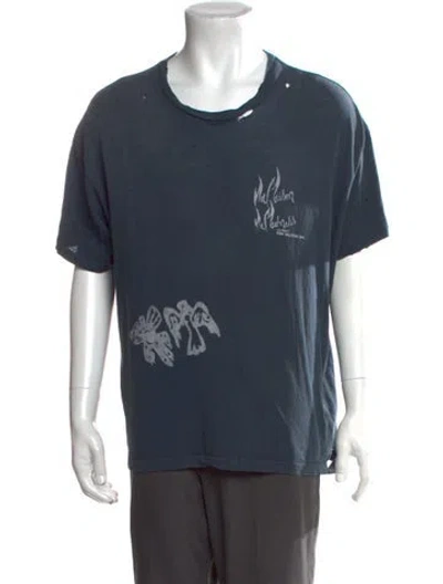 Pre-owned Paly Hollywood Ma Maison Graphic Print T-shirt In Blue