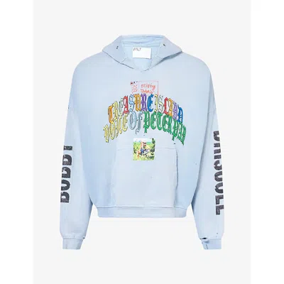 Paly Hollywood Mens  Bobby Driscoll Cotton-blend Hoody In Baby Blue