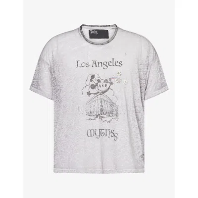 Paly Hollywood Mens  Mythss Vintage Tri-blend T-shirt In Gray
