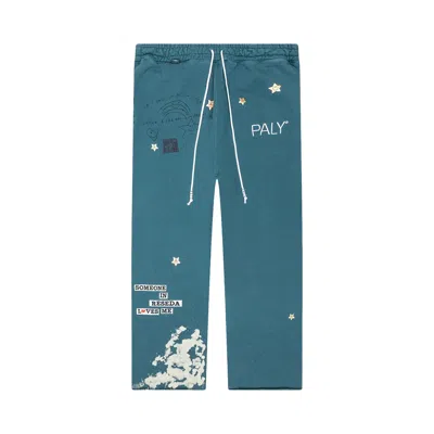 Pre-owned Paly Hollywood My Dream Sweat Pants 'tea' | Blue | Men's Size L