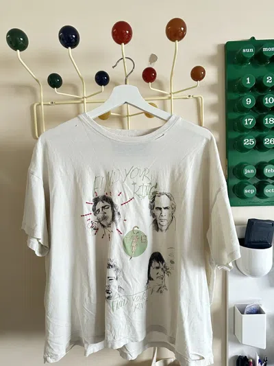 Pre-owned Paly Hollywood Paly Elvis 90's Tee White