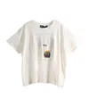 Paly Hollywood Patterned Distressed T-shirt In White