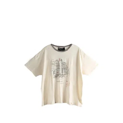 Paly Hollywood Print Raw-cut T-shirt In Neutral