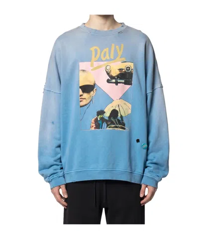 Paly Hollywood Crew-neck Graphic-print Sweatshirt In Brown