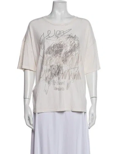 Pre-owned Paly Hollywood Scribble Graphic Print T-shirt In Neutrals