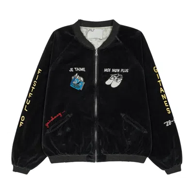 Pre-owned Paly Hollywood Serge Souvenir Jacket 'black' | Men's Size L