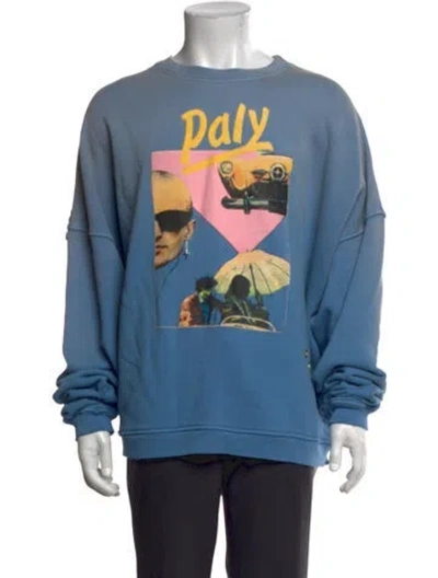 Pre-owned Paly Hollywood Still Life Graphic Print Sweatshirt W/ Tags In Blue