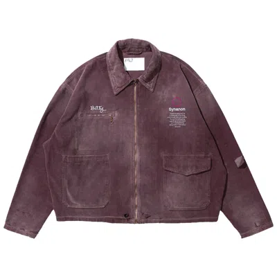 Pre-owned Paly Hollywood Synanon Cord Work Jacket 'burgundy' | Red | Men's Size S