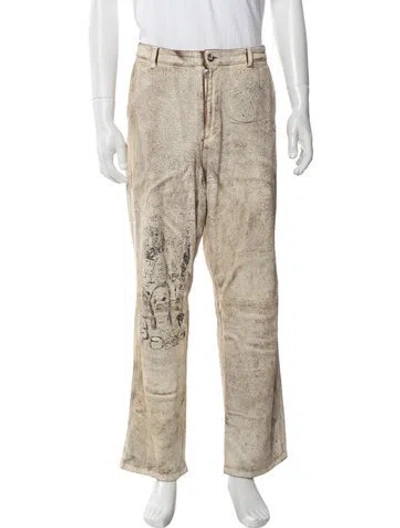 Pre-owned Paly Hollywood The Realm Straight-leg Jeans In Neutral