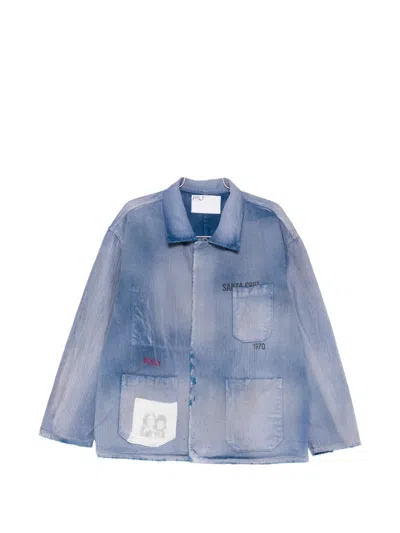 Paly Holy City Printed Pocket Shirt In Blue