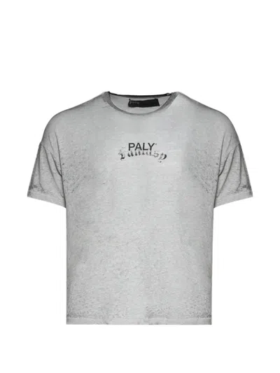 Paly Logo-print Cotton T-shirt In Gray
