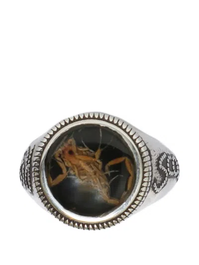 Paly Scorpio Rising Silver Ring In Red