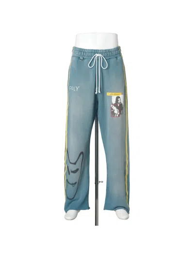 Paly Streetwise Airbrush Track Pants In Blue