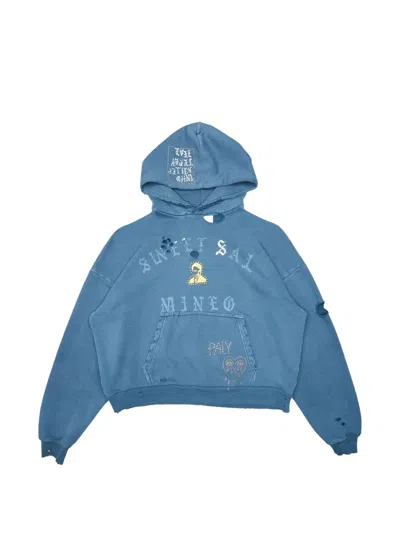 Paly Sunset Sal Distressed Hoodie In Blue