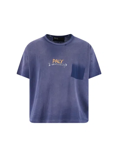 Paly Core Logo Cotton T-shirt In Blue