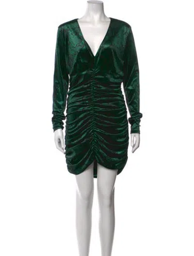 Pre-owned Pam & Gela Animal Print Mini Dress W/ Tags In Green