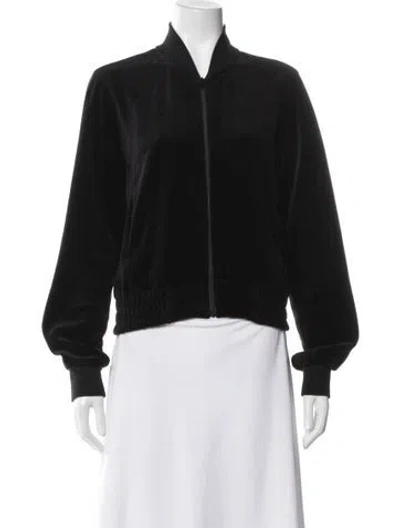 Pre-owned Pam & Gela Bomber Jacket In Black