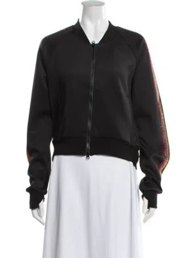 Pre-owned Pam & Gela Bomber Jacket In Black