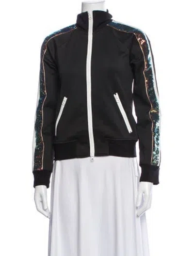 Pre-owned Pam & Gela Bomber Jacket In Black