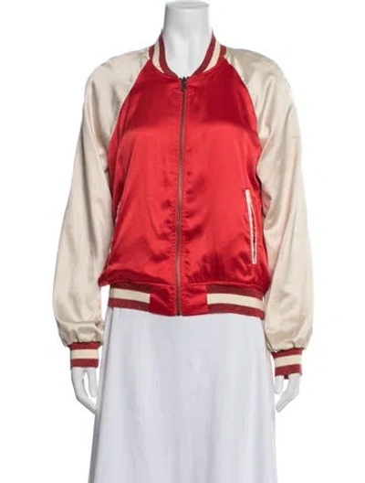 Pre-owned Pam & Gela Bomber Jacket In Red