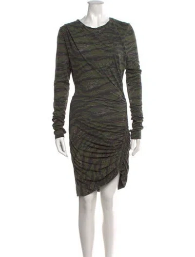 Pre-owned Pam & Gela Camouflage Print Knee-length Dress W/ Tags In Green