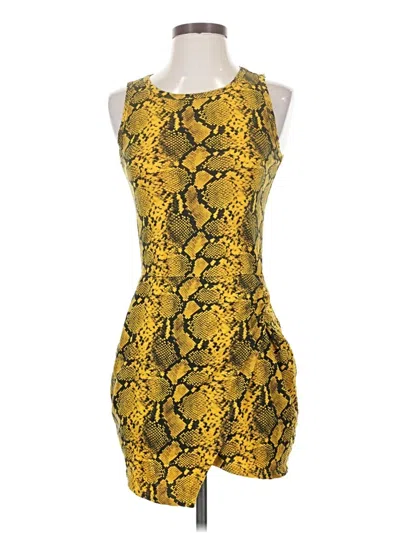 Pre-owned Pam & Gela Cocktail Dress In Yellow
