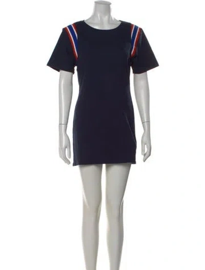 Pre-owned Pam & Gela Crew Neck Mini Dress In Multi