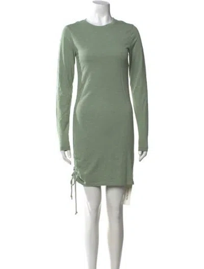 Pre-owned Pam & Gela Crew Neck Mini Dress W/ Tags In Green