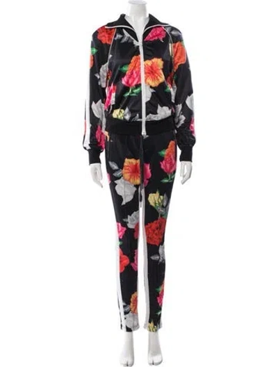 Pre-owned Pam & Gela Floral Print Pant Set In Multi