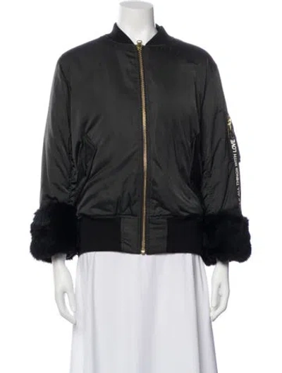 Pre-owned Pam & Gela Fur Jacket In Gray