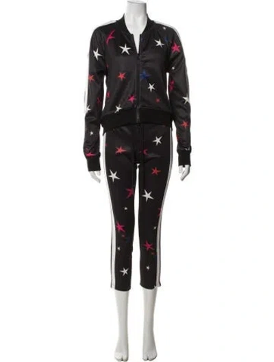 Pre-owned Pam & Gela Graphic Print Tracksuit In Black
