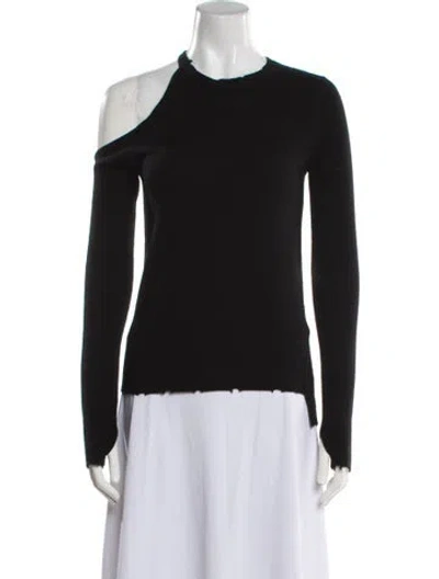 Pre-owned Pam & Gela Mock Neck Sweater In Black