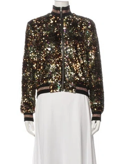 Pre-owned Pam & Gela Patterned Bomber Jacket In Multi