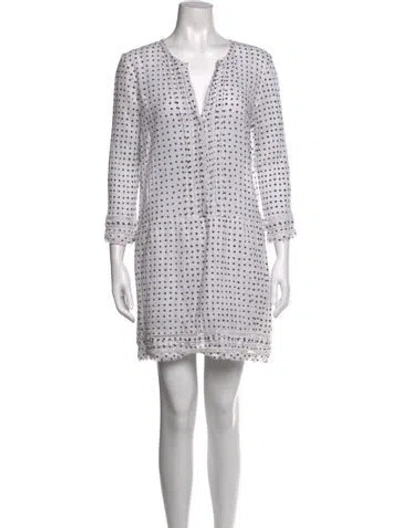 Pre-owned Pam & Gela Polka Dot Print Mini Dress In Grey