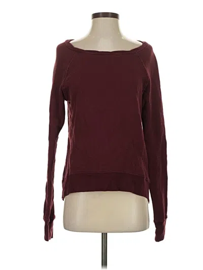Pre-owned Pam & Gela Pullover Sweater In Burgundy