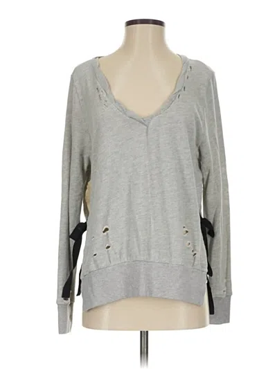 Pre-owned Pam & Gela Pullover Sweater In Gray