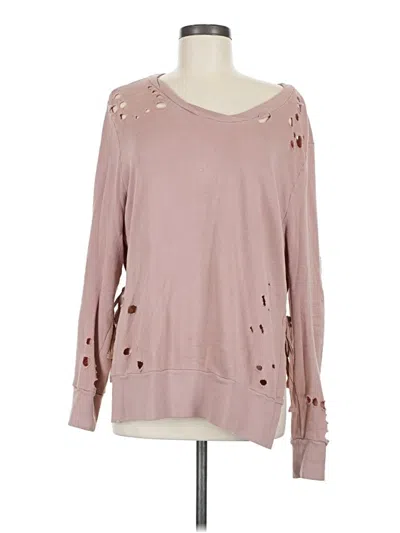 Pre-owned Pam & Gela Pullover Sweater In Pink