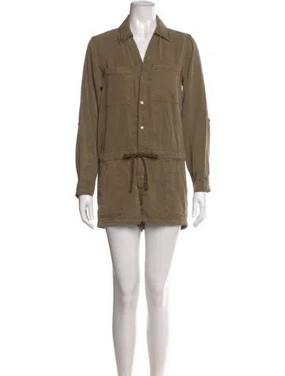 Pre-owned Pam & Gela Romper In Green